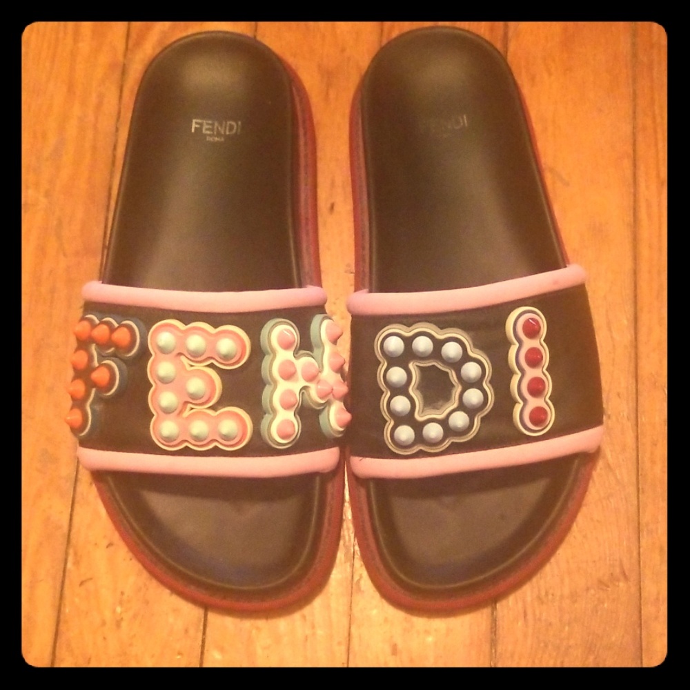 Fendi stud slides